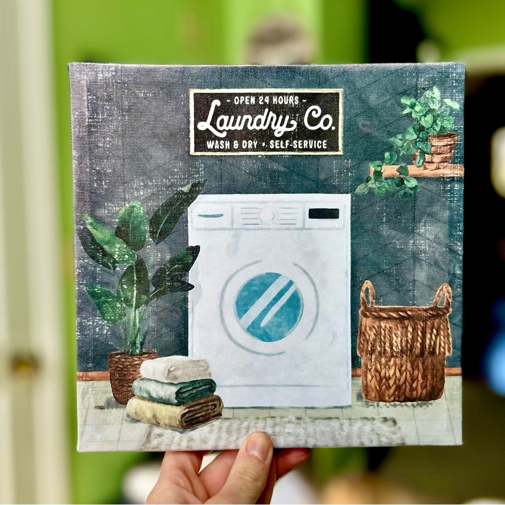 Laundry Room Modern Cottagecore Farmhouse Canvas Wall Hanging Sign Decor - Picture 2 of 6